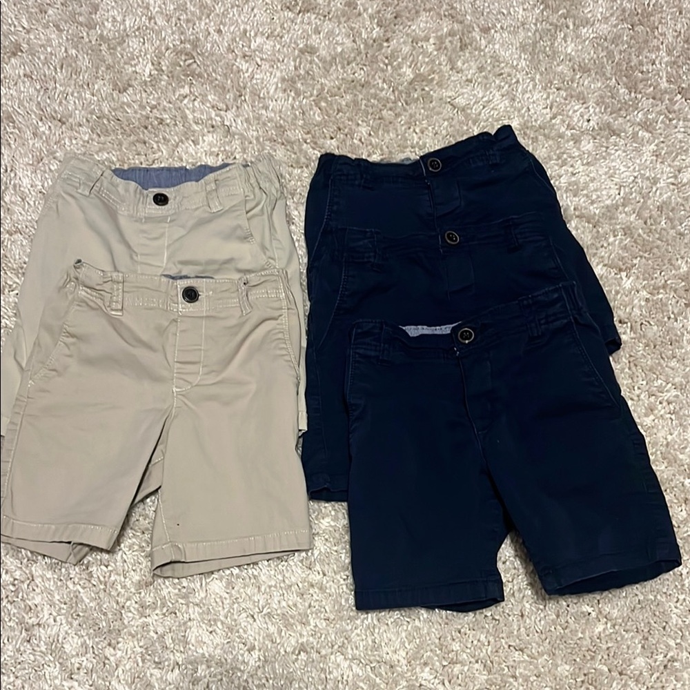 OshKosh Kids Beige and Navy Shorts (5 pairs of shorts)